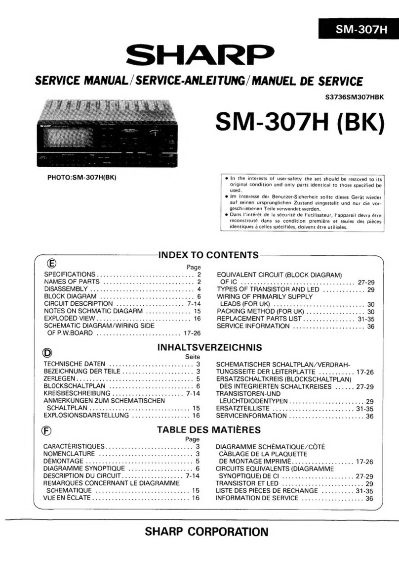 Sharp SM-307H Manual de usuario