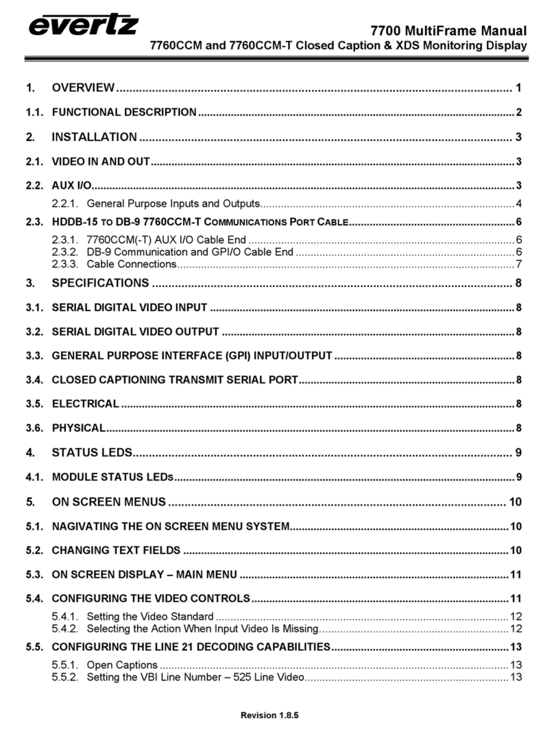 evertz 7700 Series Manual de usuario