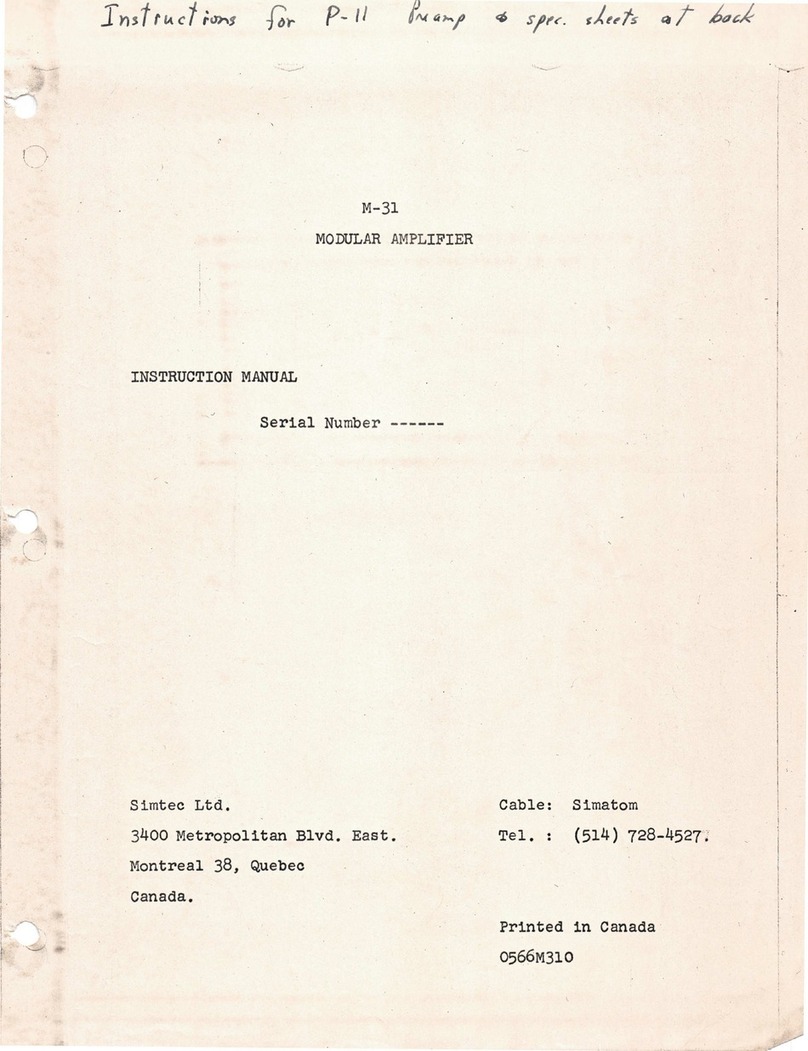 SIMTEC M-31 Manual de usuario