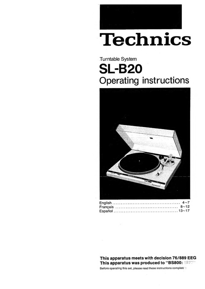 Technics SL-B20 Manual de usuario Technics SL-B20 Manual de usuario