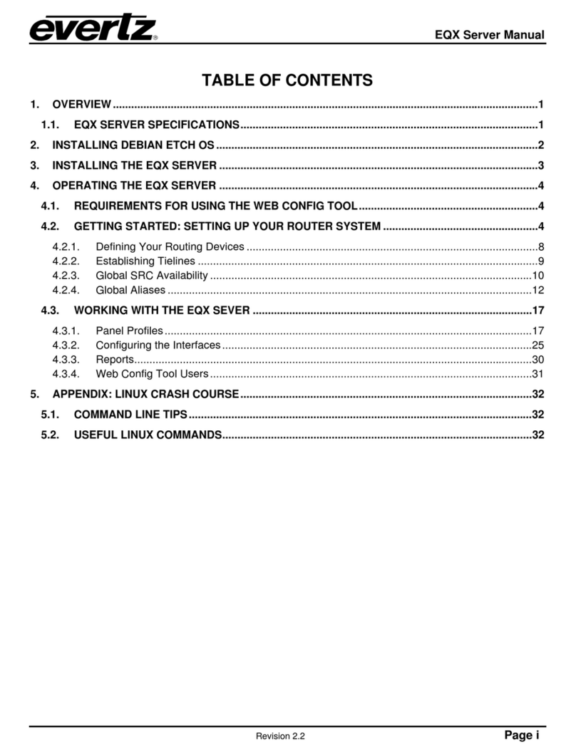 evertz EQX Manual de usuario