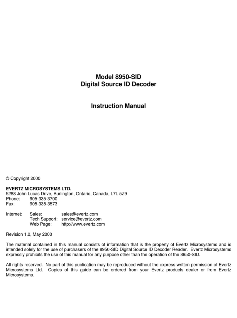 evertz 8950-SID Manual de usuario