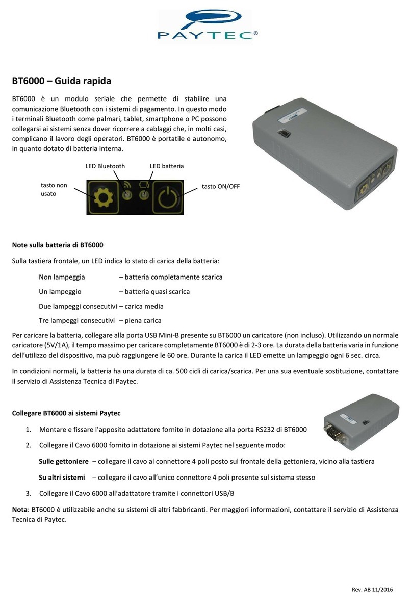 Paytec BT6000 Manual de usuario