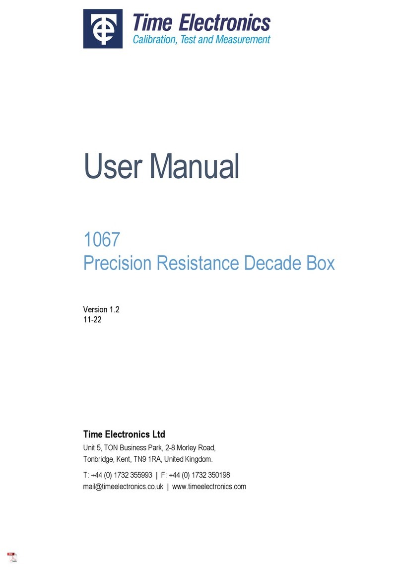 Time Electronics 1067 Manual de usuario Time Electronics 1067 Manual de usuario
