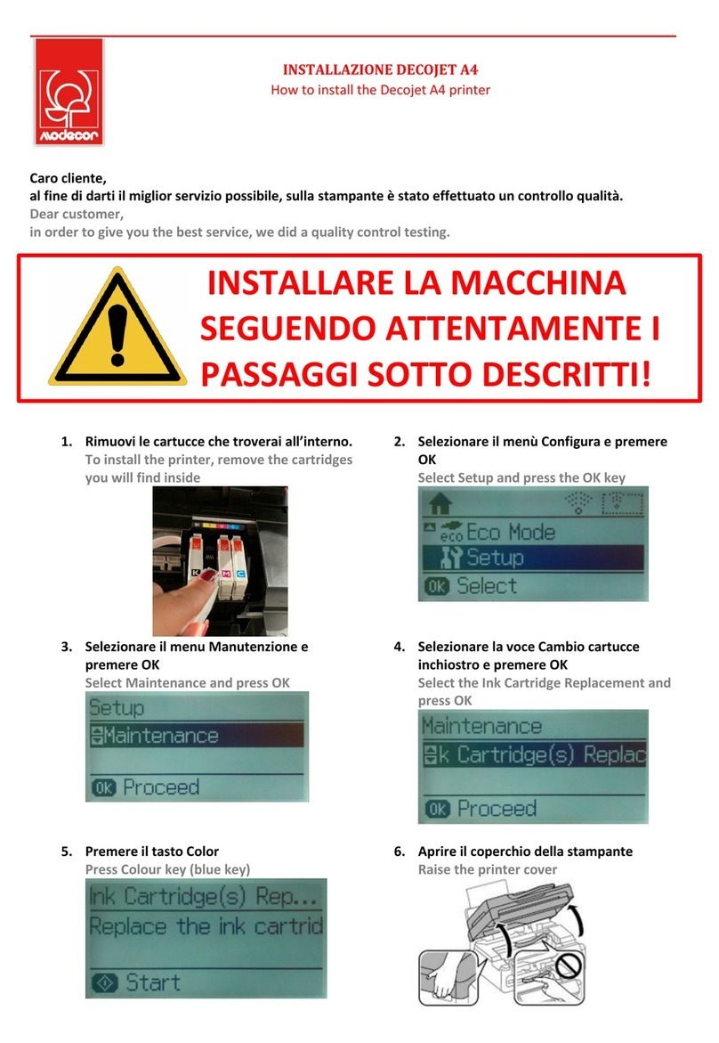 Modecor Decojet A4 elite Manual de usuario Modecor Decojet A4 elite Manual de usuario