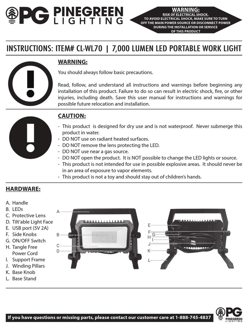 Pinegreen Lighting CL-WL70 Manual de usuario