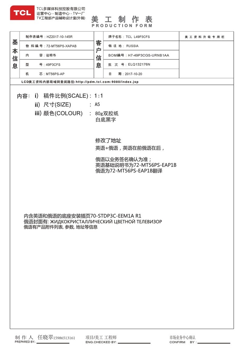 TCL L49P3CFS Manual de usuario