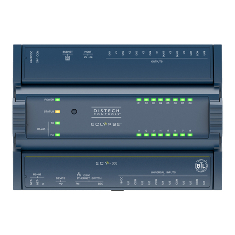 Distech Controls ECLYPSE ECY-303 Manual de usuario