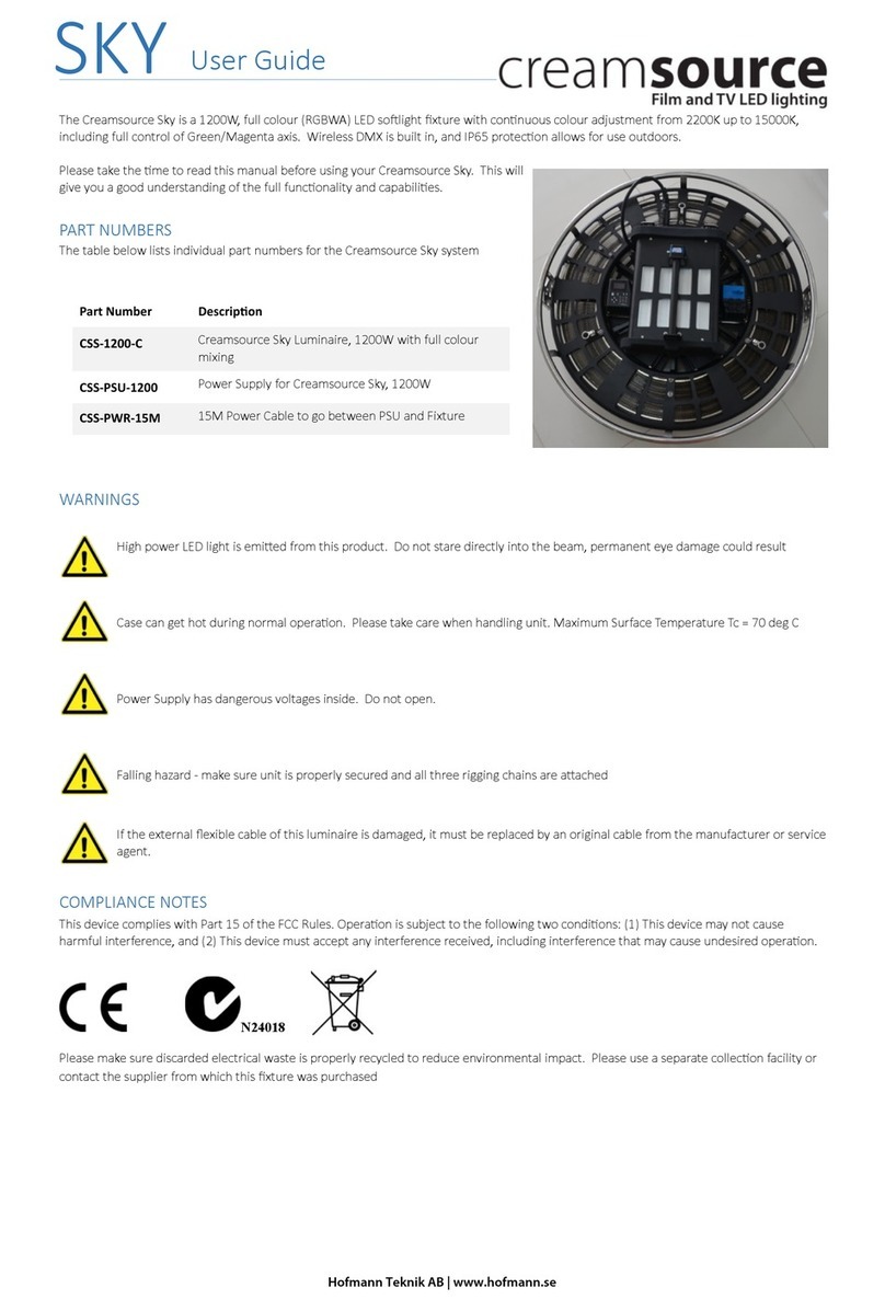 Creamsource SKY Manual de usuario