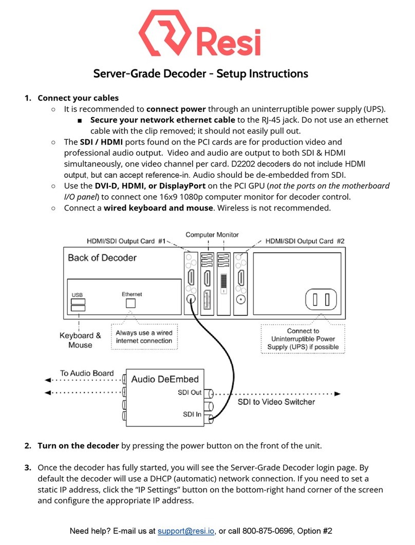 Resi Server-Grade Decoder Manual