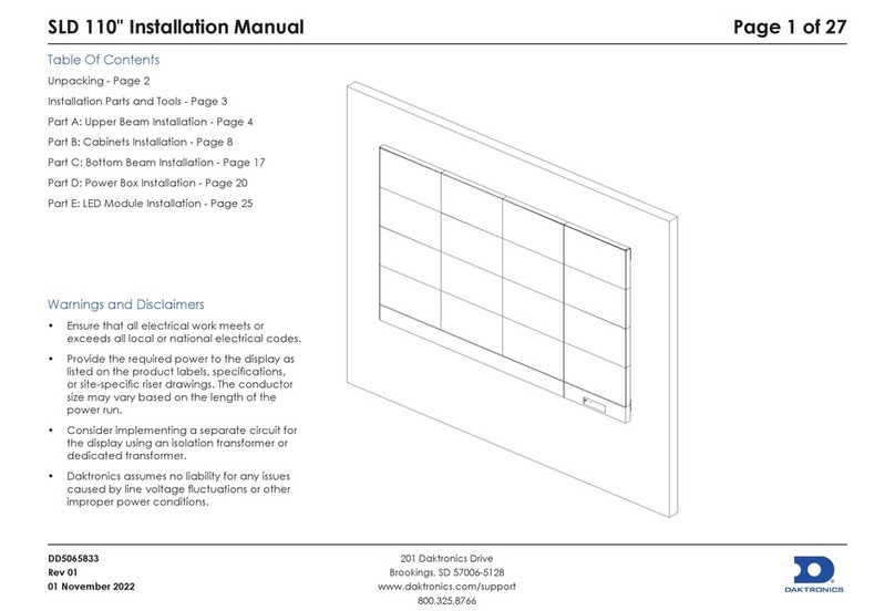 Daktronics SLD 110 Manual de usuario