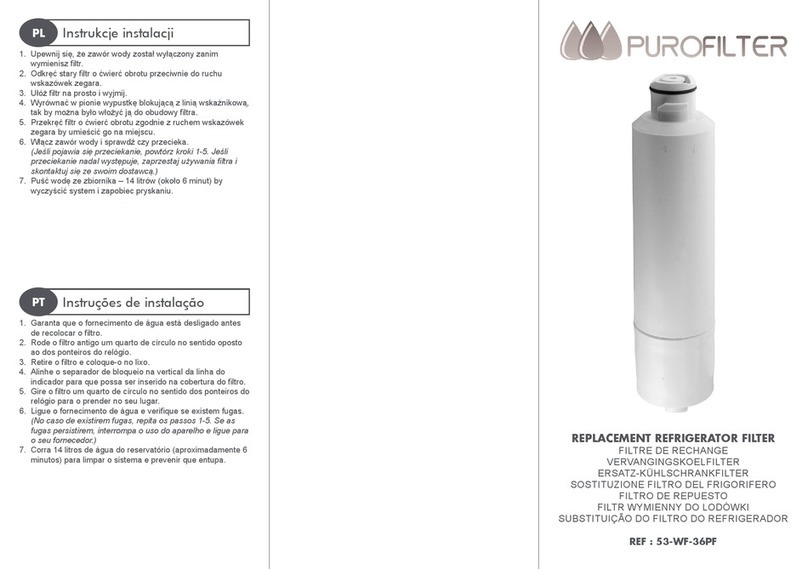 Purofilter 53-WF-36PF Manual de usuario