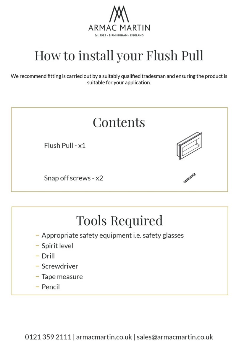 ARMAC MARTIN Flush Pull Manual de usuario