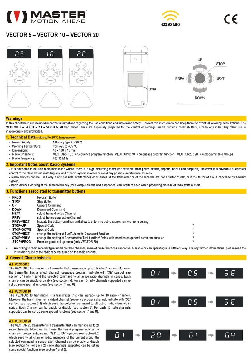 Master VECTOR 5 Manual de usuario