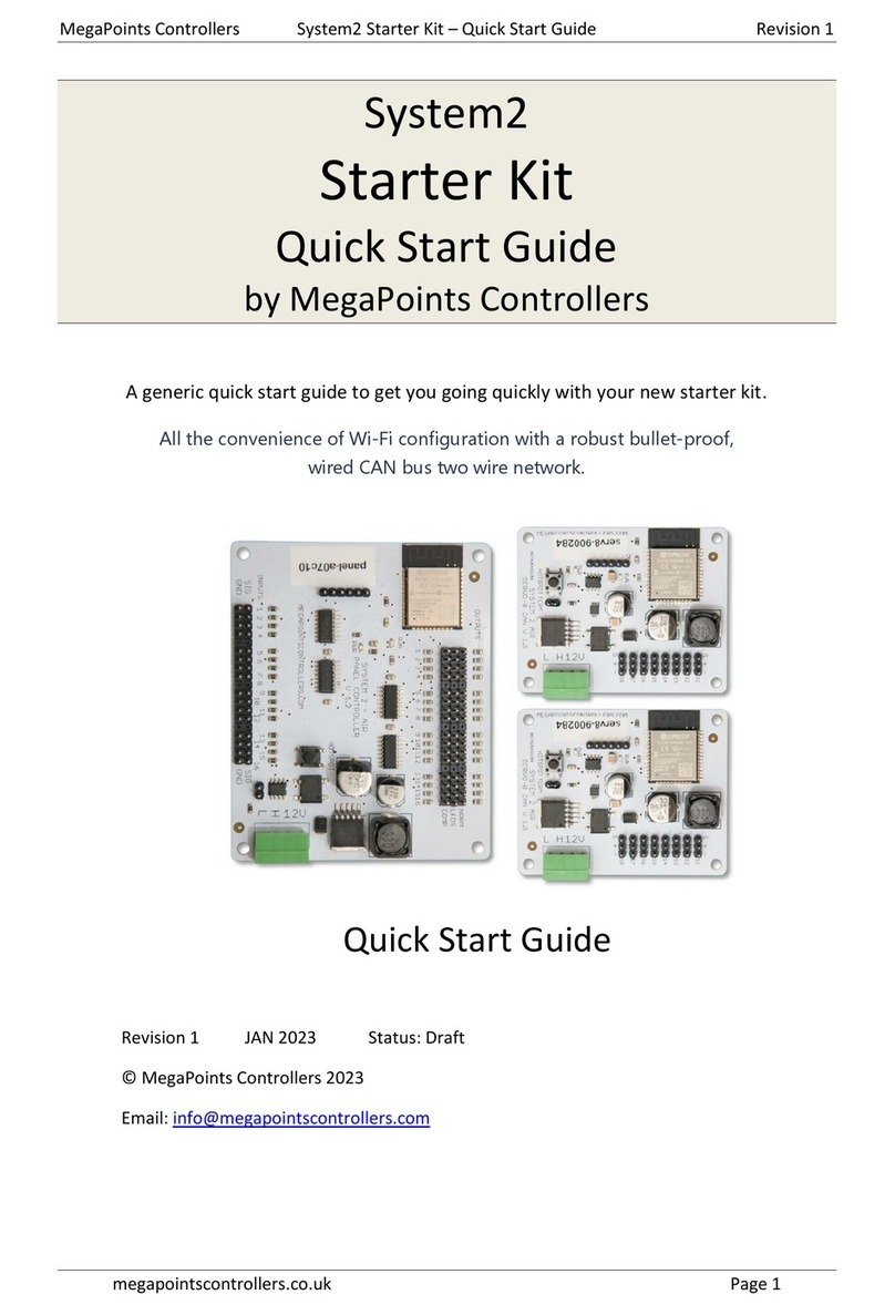 MegaPoints Controllers System2 Starter Kit Manual de usuario MegaPoints Controllers System2 Starter Kit Manual de usuario
