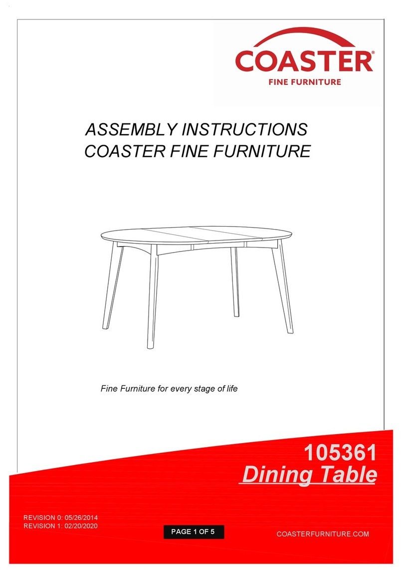 Coaster 105361 Manual de usuario Coaster 105361 Manual de usuario