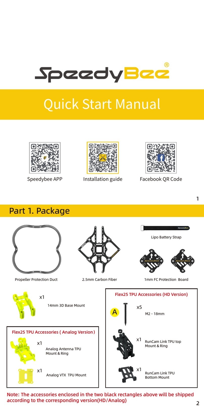 SpeedyBee Flex25 Manual de instrucciones