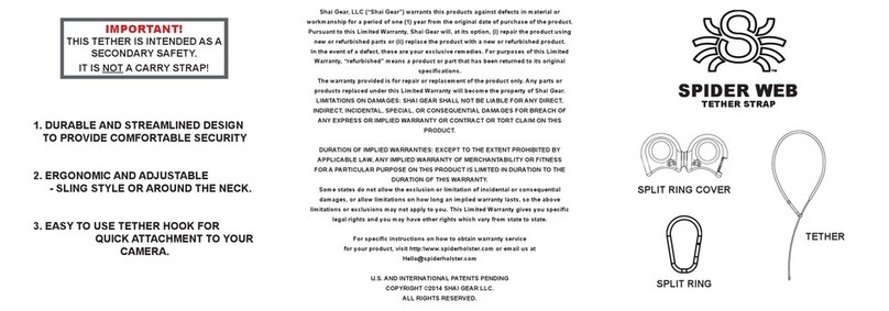 SPIDER WEB TETHER STRAP Manual de usuario