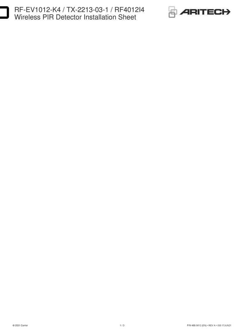 Aritech RF-EV1012-K4 Instrucciones de montaje