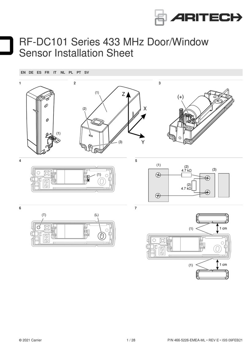 Aritech RF-DC101 Series Instrucciones de montaje Aritech RF-DC101 Series Instrucciones de montaje