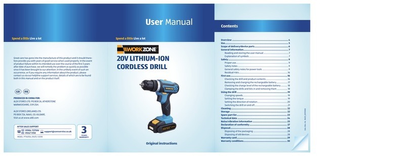 Workzone PT160104 Manual de usuario