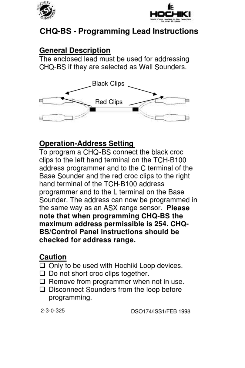 Hochiki CHQ-BS Manual de instalación