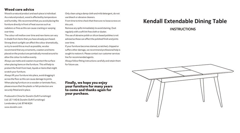 Dunelm Kendall Extendable Dining Table Manual de usuario