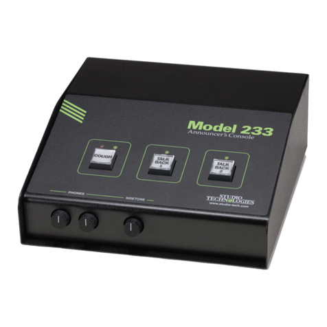 Studio Technologies Annoucer's Console 233 Manual de usuario