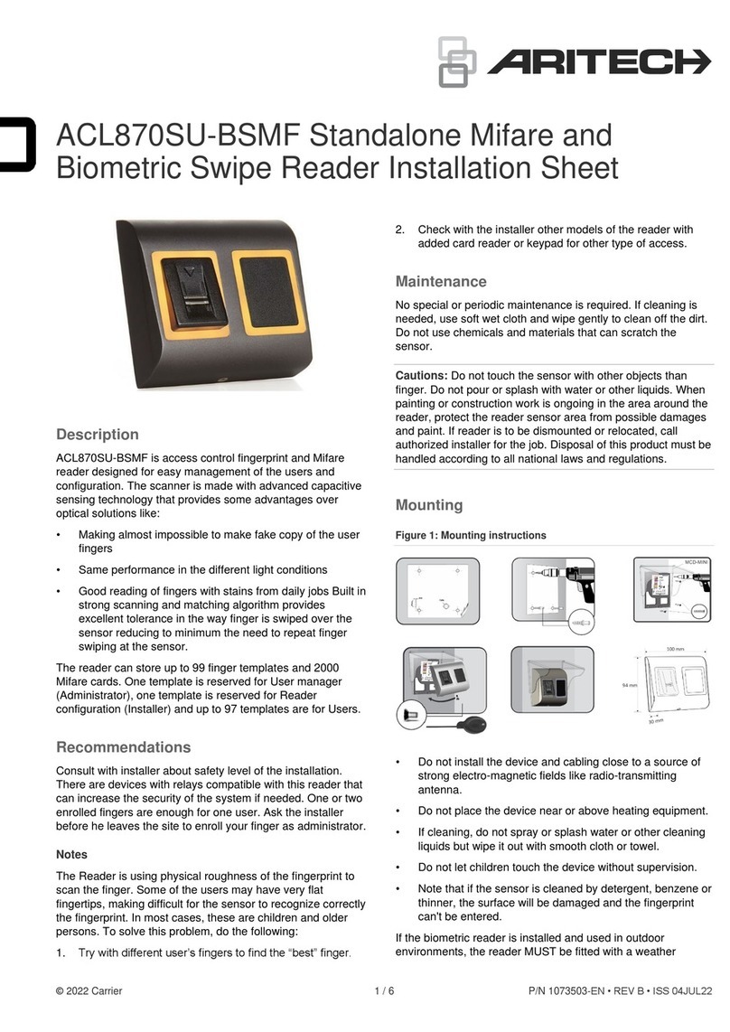 Aritech ACL870SU-BSMF Instrucciones de montaje