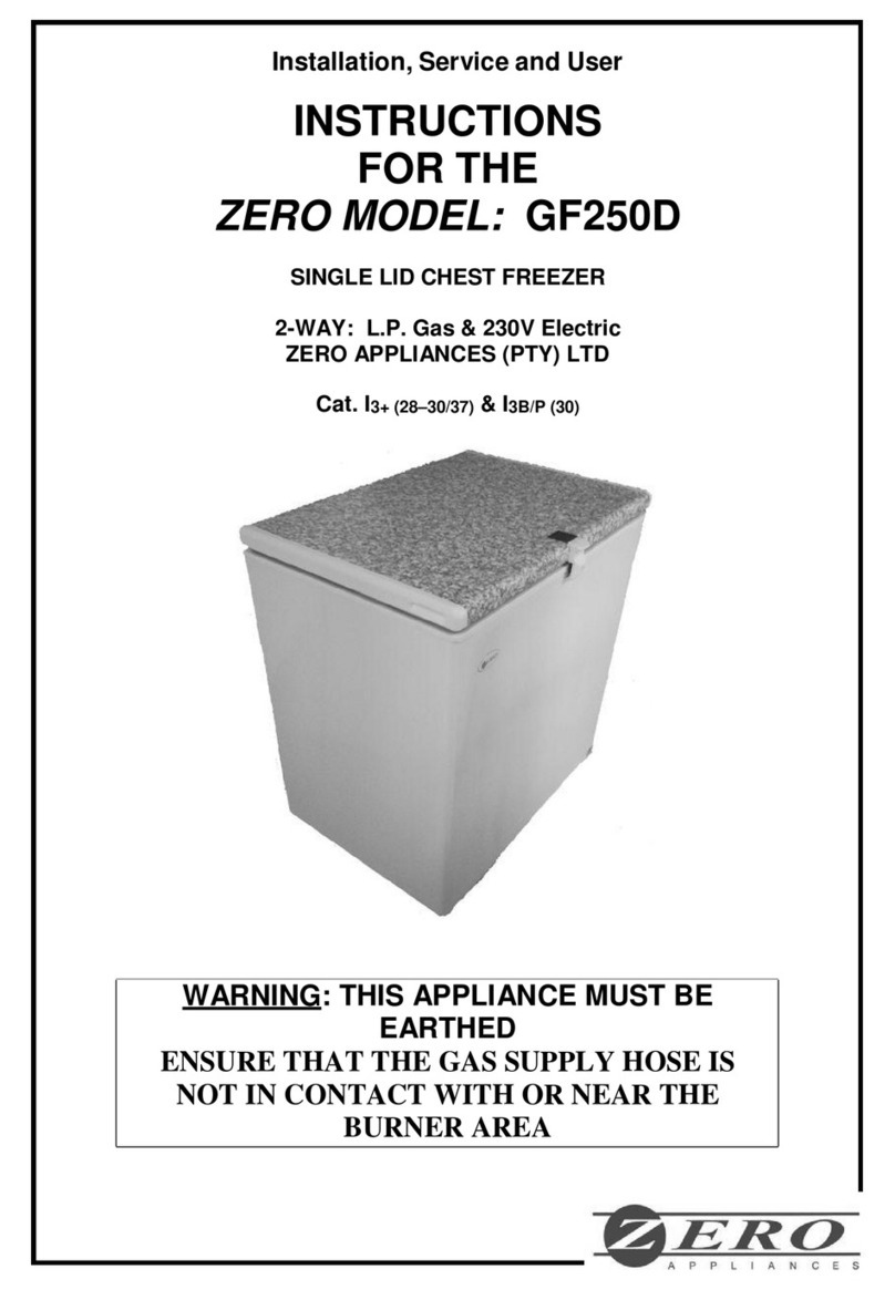 Zero Appliances GF250D Manual