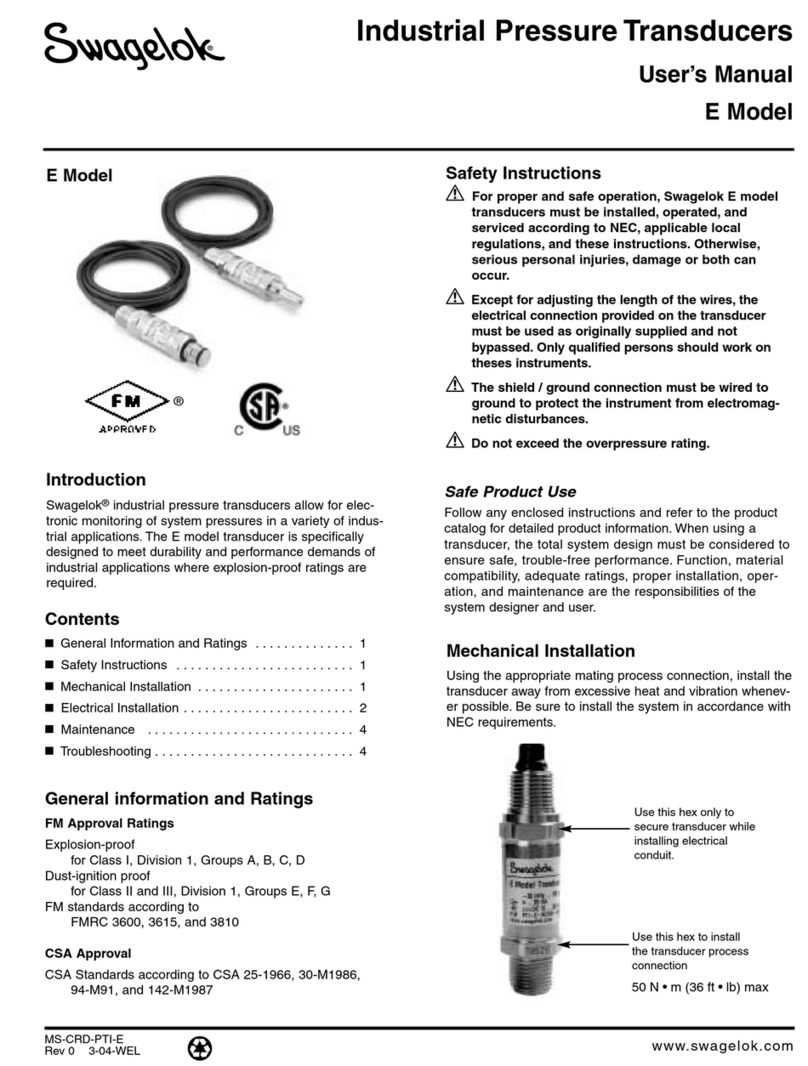 Swagelok E Manual de usuario
