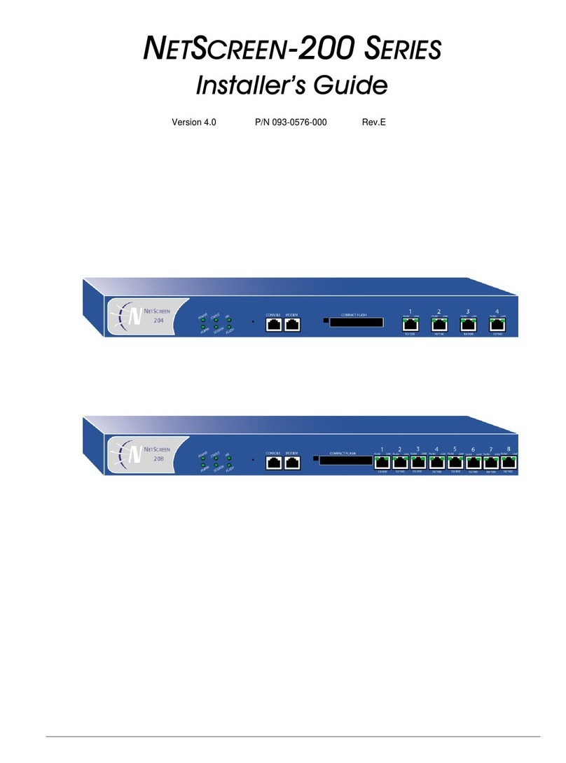 Juniper NETSCREEN-200 SERIES Instrucciones de montaje
