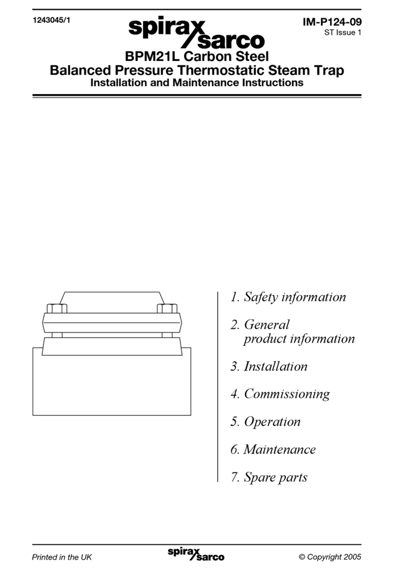 Spirax Sarco BPM21L Manual de usuario
