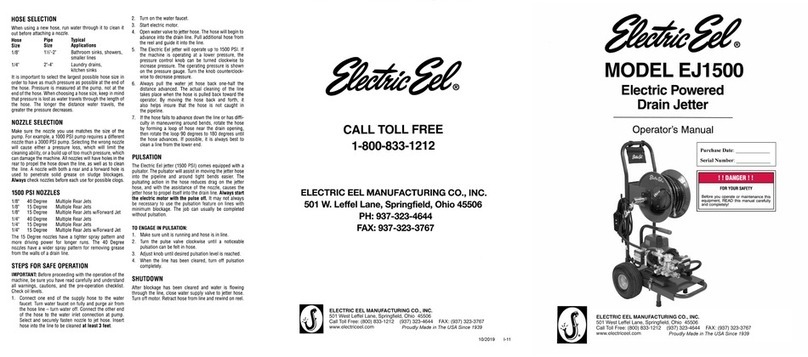 Electric Eel EJ1500 Manual de usuario Electric Eel EJ1500 Manual de usuario