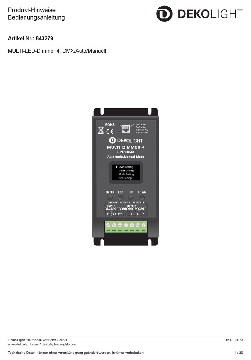 DekoLight Multi Dimmer 4 Manual de usuario