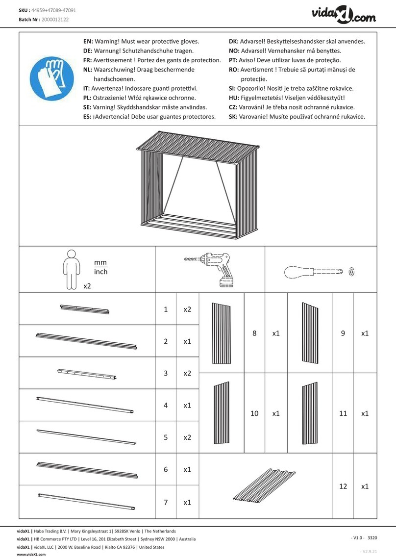 vidaXL 44959 Manual de usuario vidaXL 44959 Manual de usuario
