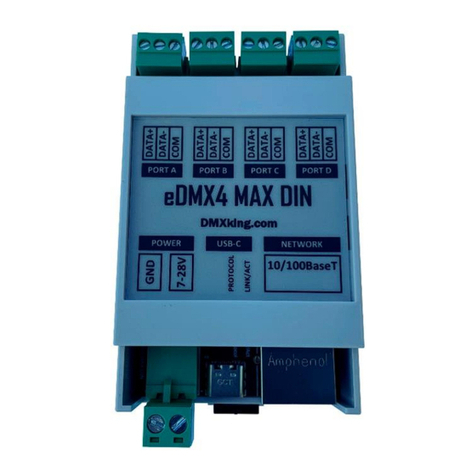 DMXking.com eDMX4 MAX DIN Manual de usuario