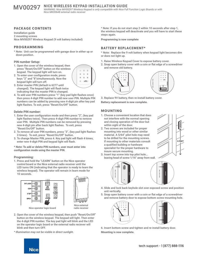 Nice MV00297 Manual de usuario