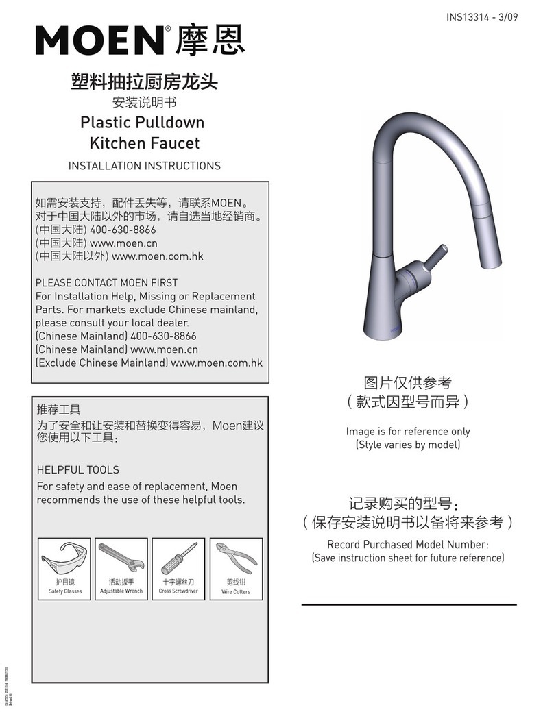 Moen Plastic Pulldown Kitchen Faucet Manual de usuario