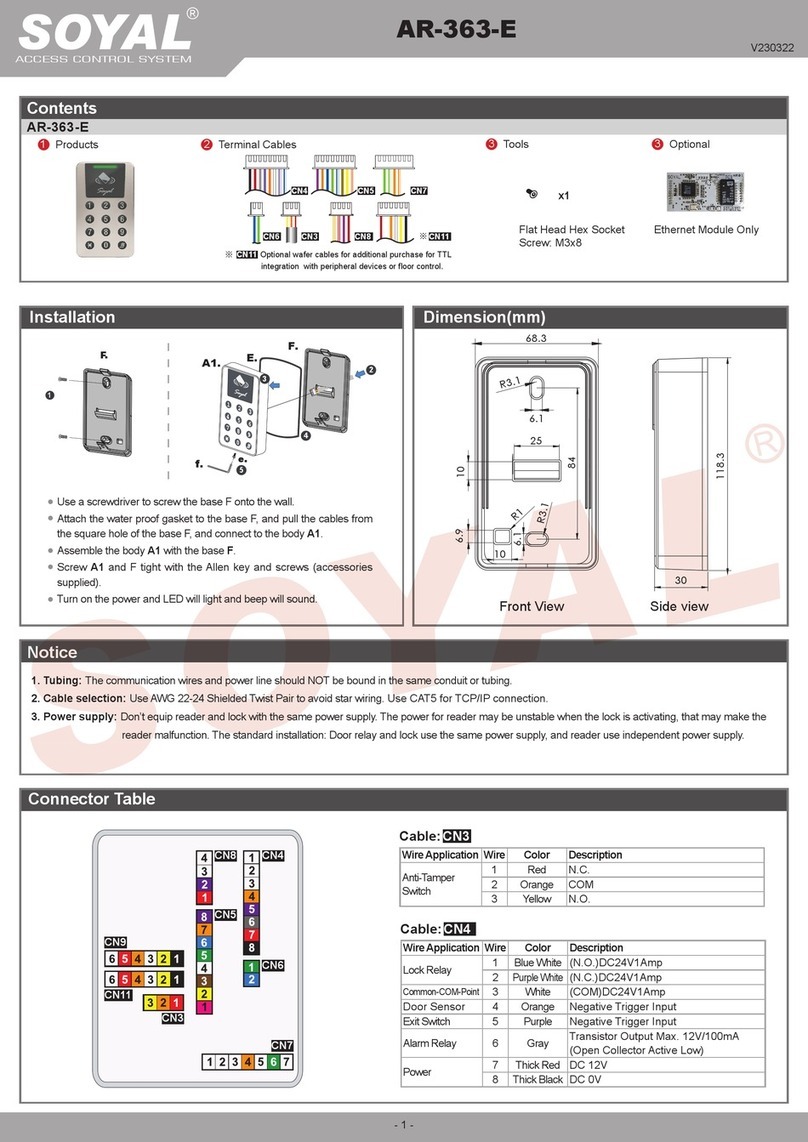 Soyal AR-363-E Manual de usuario