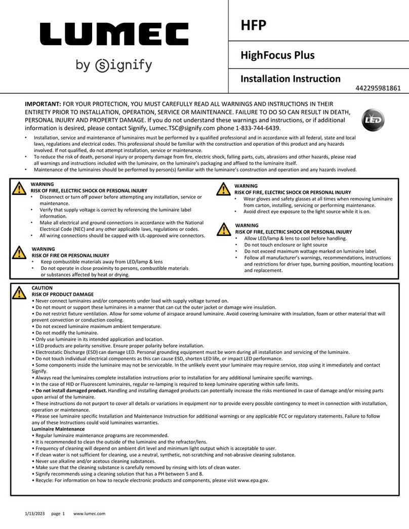 SIGNIFY LUMEC HighFocus Plus Manual de usuario SIGNIFY LUMEC HighFocus Plus Manual de usuario