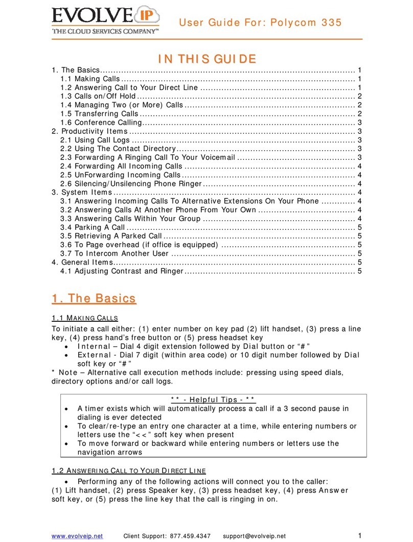 Polycom BUSINESS VOICEEDGE 335 series Manual de usuario