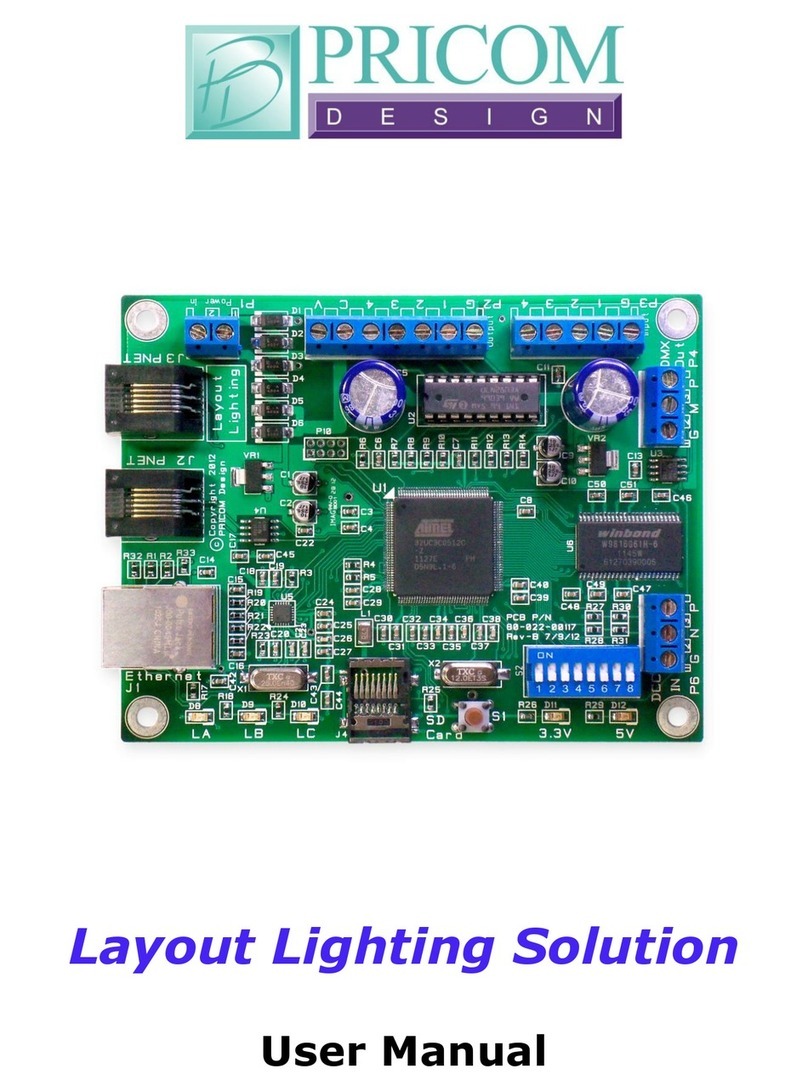 PRICOM Design Layout Lighting Solution Manual de usuario