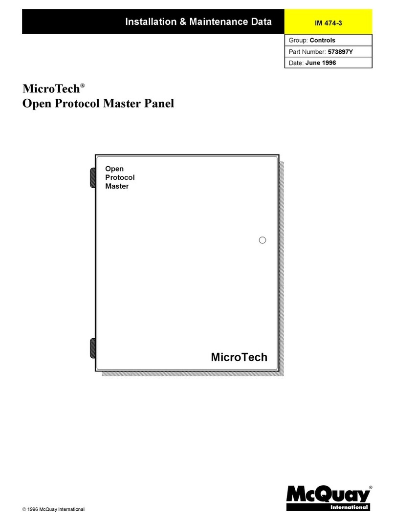 McQuay MicroTech Manual de instrucciones