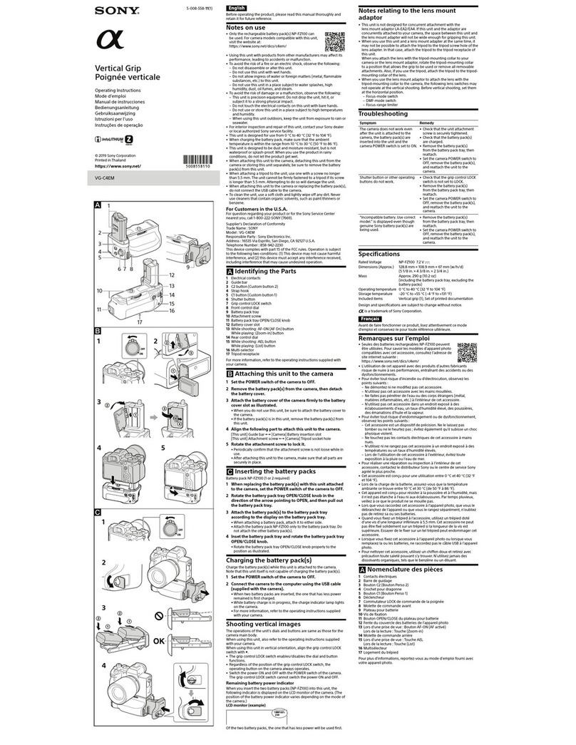 Sony VG-C4EM Manual de usuario
