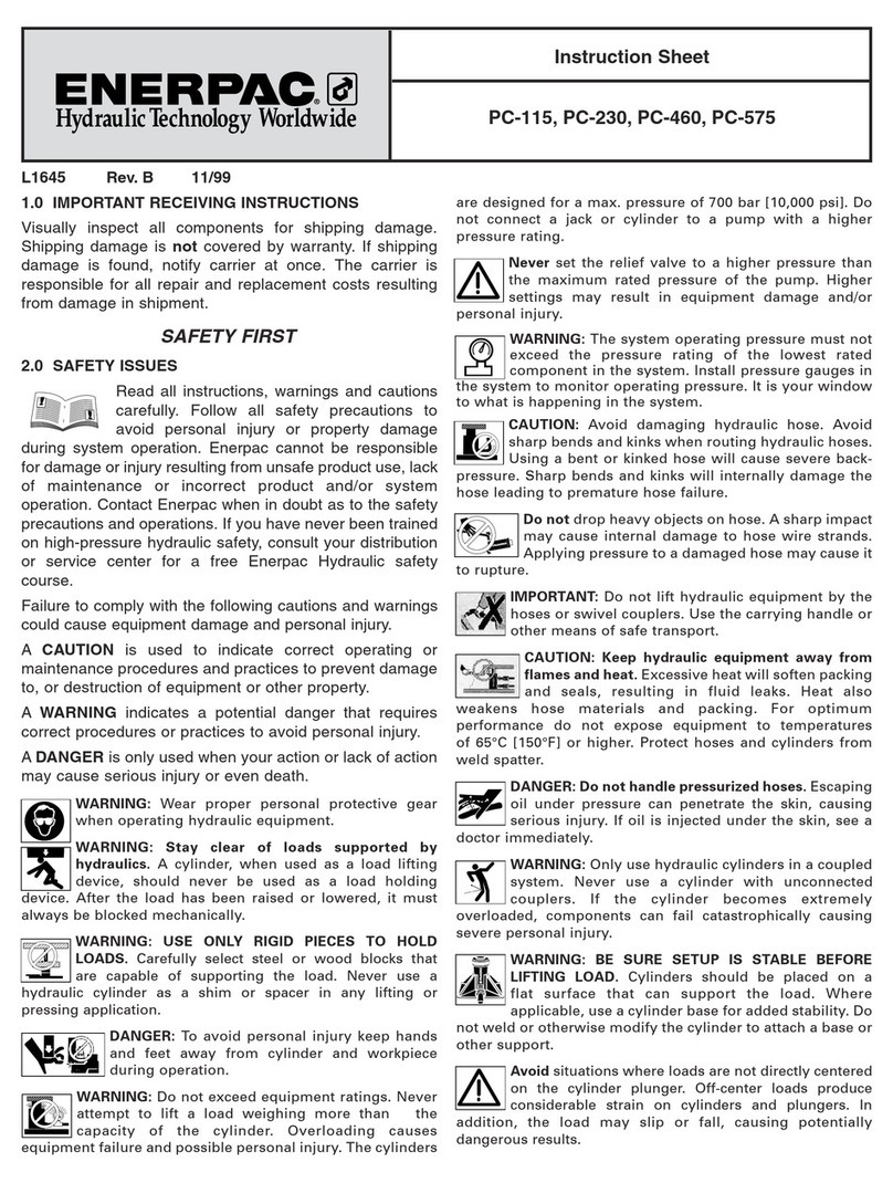 Enerpac PC-115 Manual de usuario