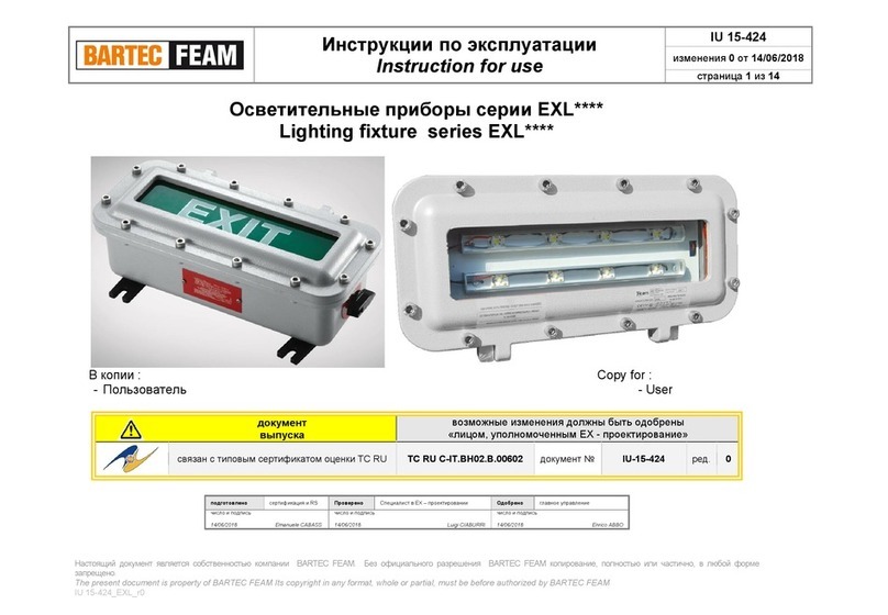 Bartec EXL Series Manual de usuario