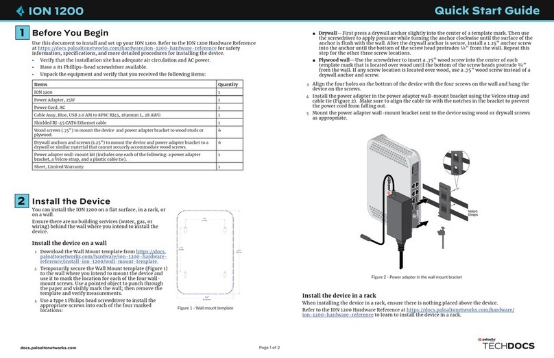 PaloAlto Networks TECHDOCS ION 1200 Manual de usuario PaloAlto Networks TECHDOCS ION 1200 Manual de usuario