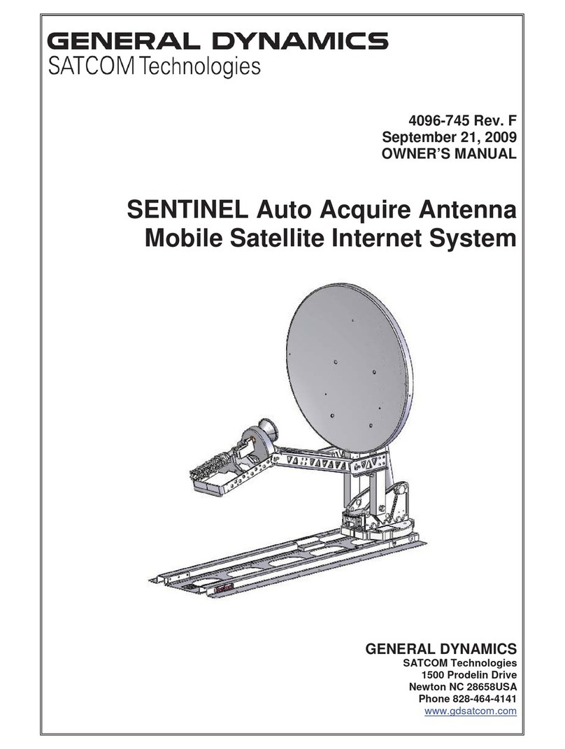 Satcom GENERAL DYNAMICS SENTINEL Manual de usuario