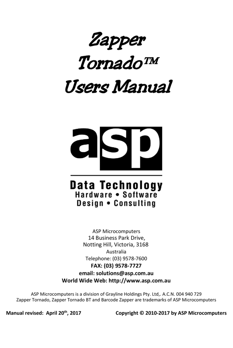 ASP Zapper Tornado Manual de usuario